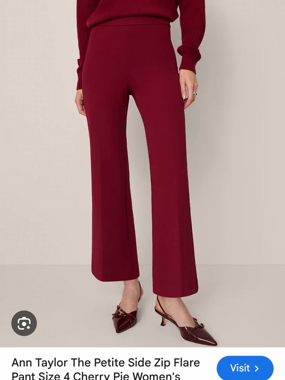 Ann Taylor Cherry Pie Flare Pants